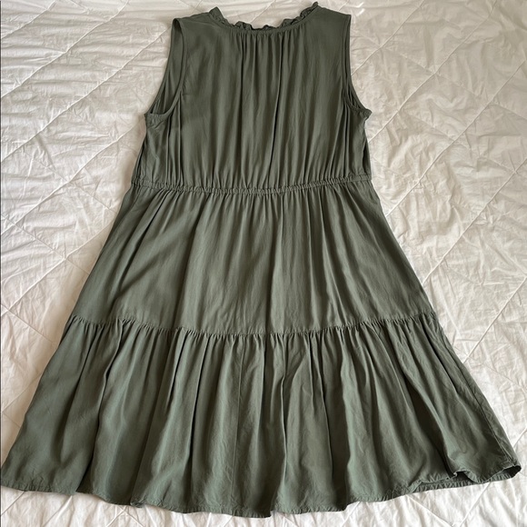 GAP Sage Green Mini Dress with Ruffle Trim - Picture 7 of 7